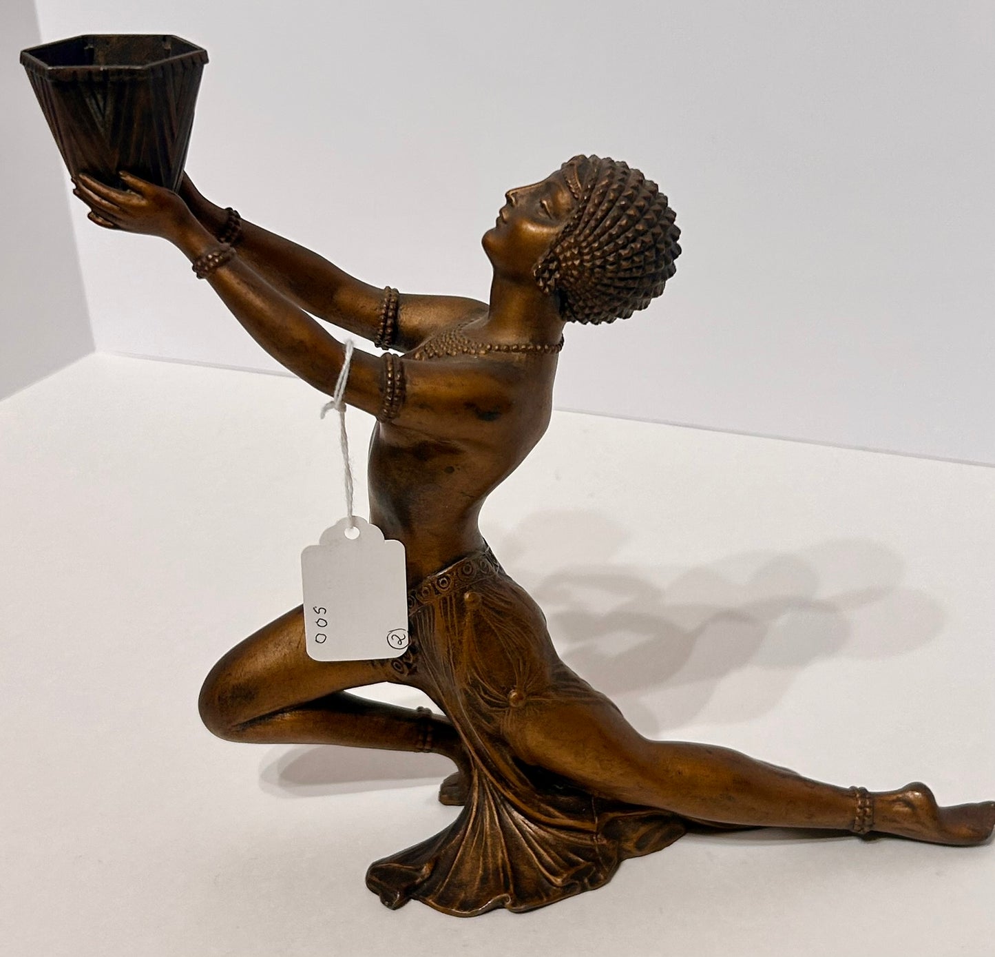 FRENCH DECO VANTINES EGYPTIAN REVIVAL LADY INCENSE BURNER