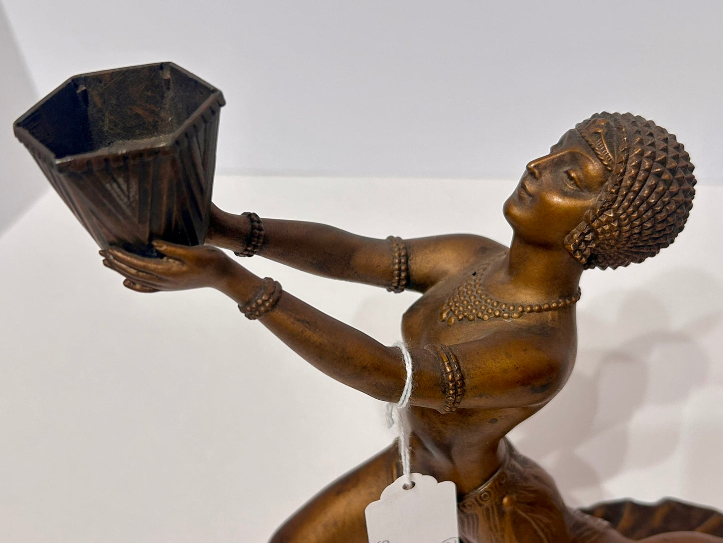 FRENCH DECO VANTINES EGYPTIAN REVIVAL LADY INCENSE BURNER