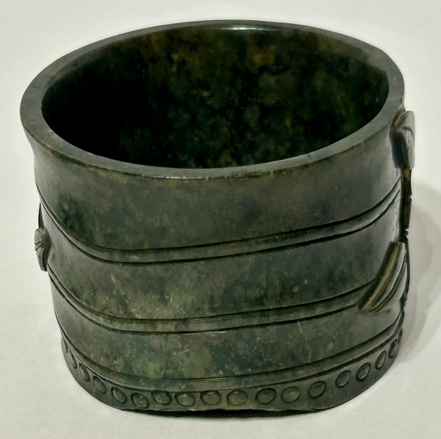 ANTIQUE JADE COVERED BOX