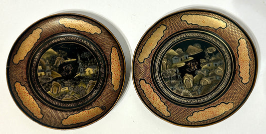 EARLY CHINESE EXPORT WOODEN PLATES