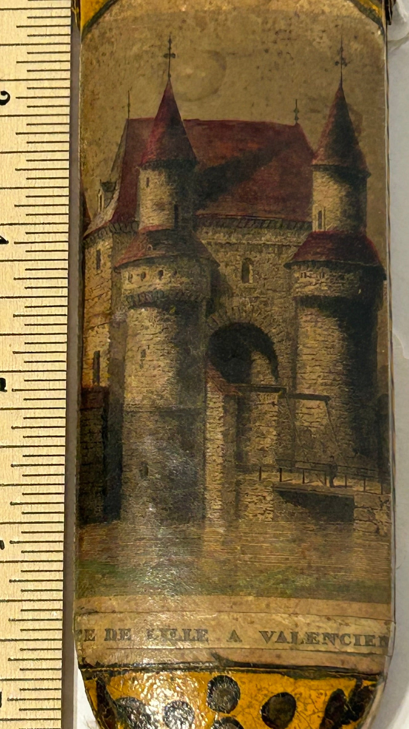 ANTIQUE EYEGLASS CASE FRENCH CASTLE DE LILLE 1800'S