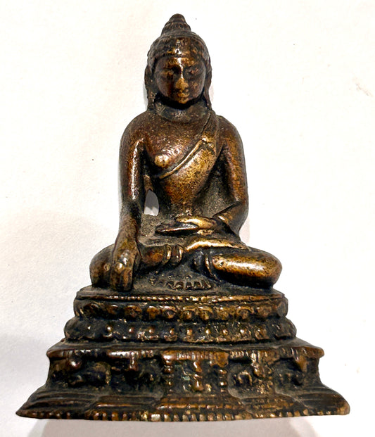 ANTIQUE BRONZE ASIAN BUDDHA FIGURE