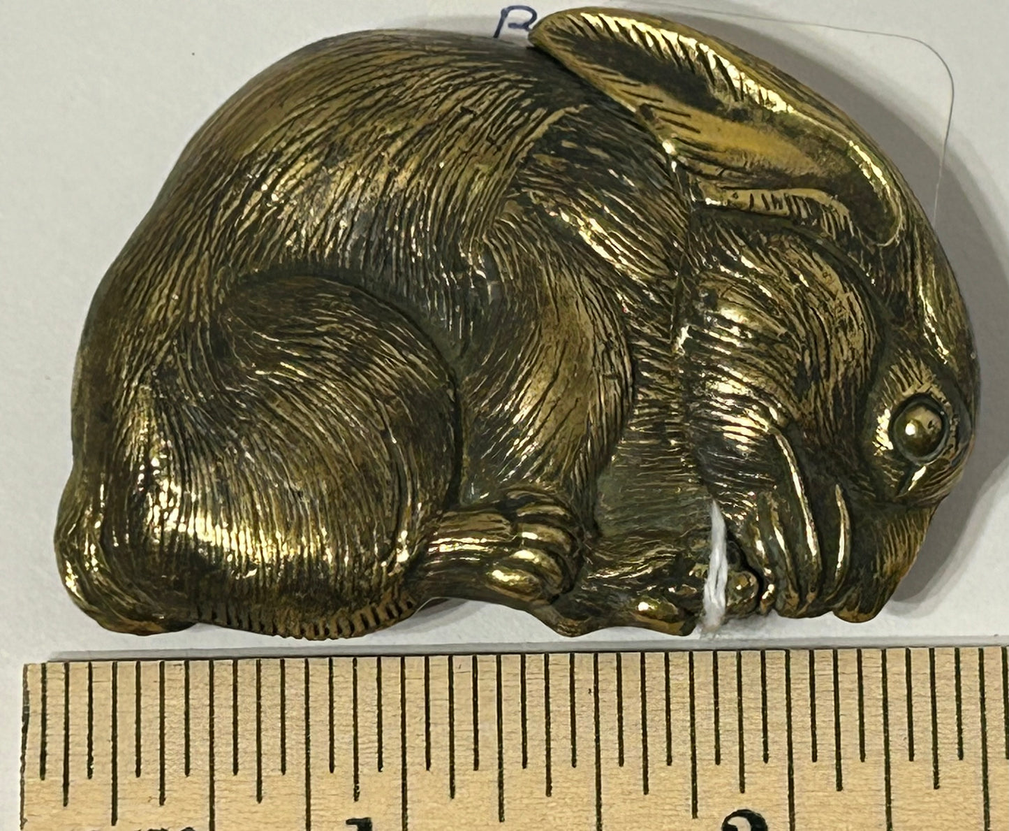 ANTIQUE FIGURAL RABBIT BRONZE MATCH SAFE