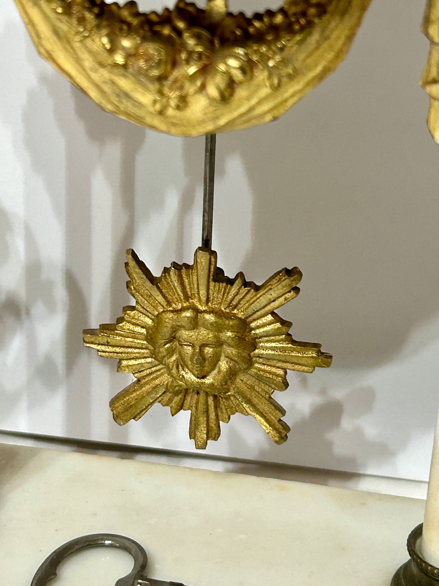 ANTIQUE FRENCH CLOCK AND GARNITURE BY CHARLES HOUR