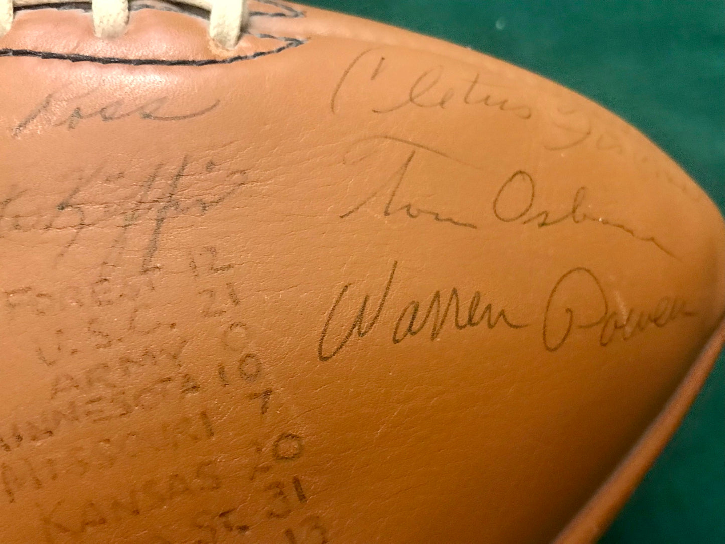 1970 NEBRASKA CORNHUSKERS CHAMPIONSHIP  FOOTBALL TEAM SIGNED FOOTBALL