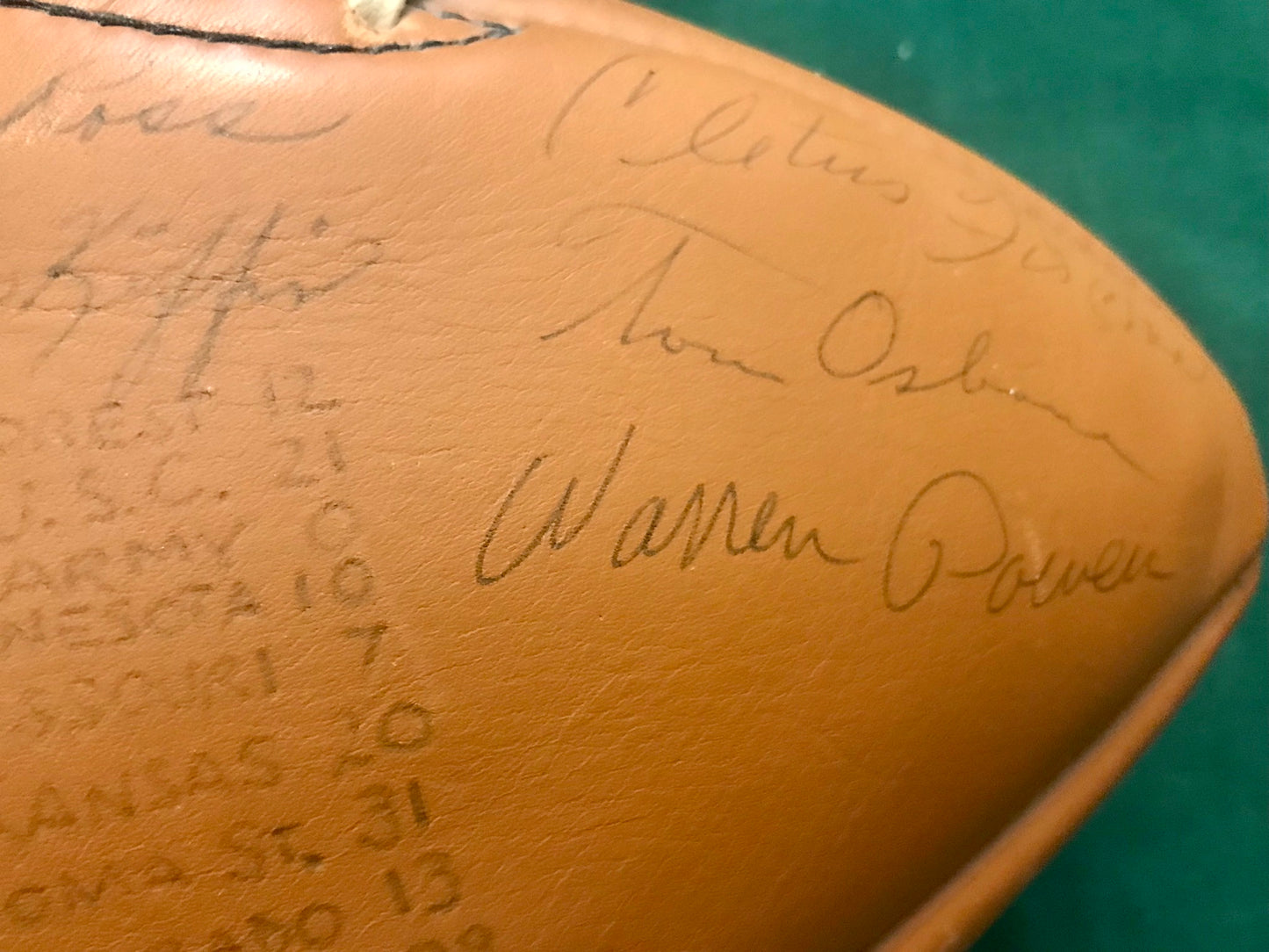 1970 NEBRASKA CORNHUSKERS CHAMPIONSHIP  FOOTBALL TEAM SIGNED FOOTBALL