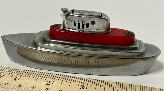 ANTIQUE SHIP LIGHTER WITH BAKELITE AND CHROME