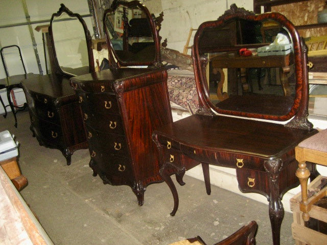 ANTIQUE 4 PIECE MAHOGANY BEDROOM SET EARLY 1900 PERIOD