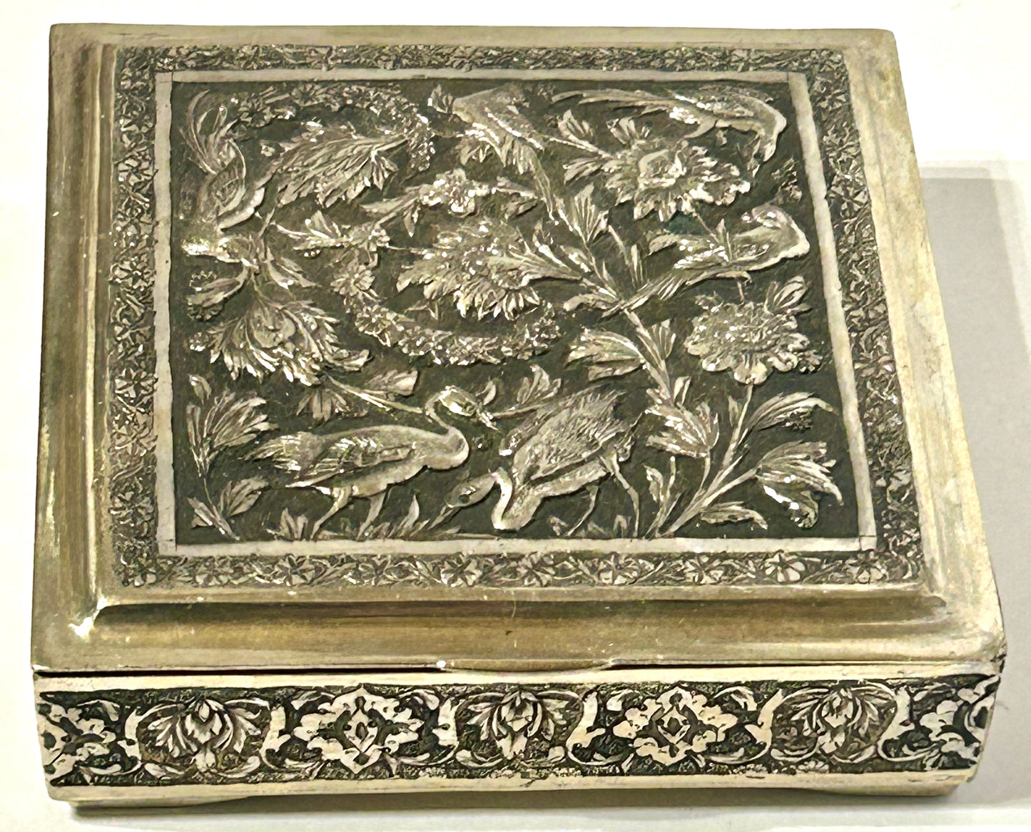 PERSIAN ANTIQUE SILVER BOX