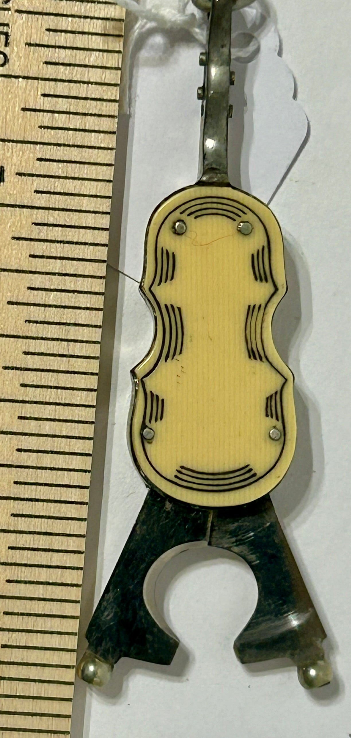 CIGAR NIPPER ANTIQUE FIGURAL VIOLIN RARE
