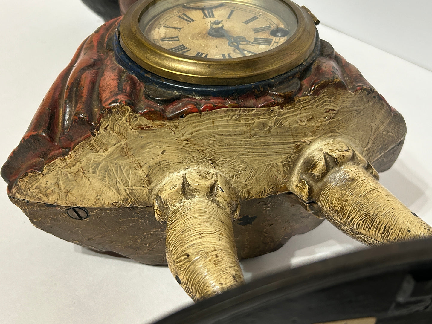 TOPSY BLINKING EYE FIGURAL ANTIQUE CLOCK