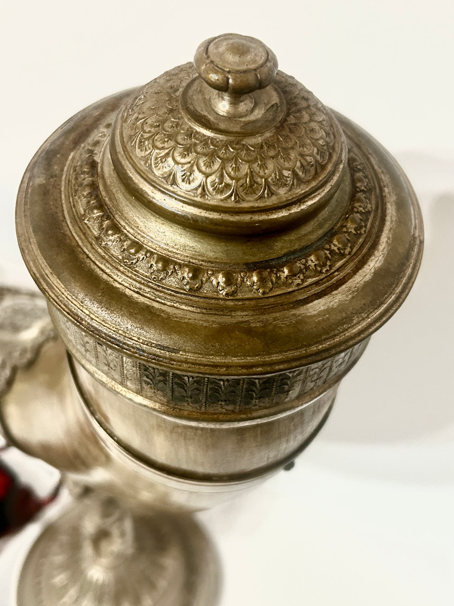 HORN FANCY MOUNTED COMMEMORATIVE  PIECE DATED 1894
