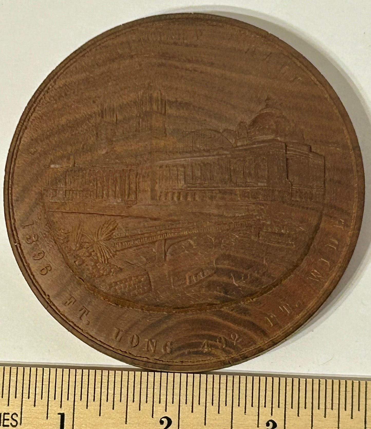 COLUMBIAN EXPO 1893 WOODEN DISC