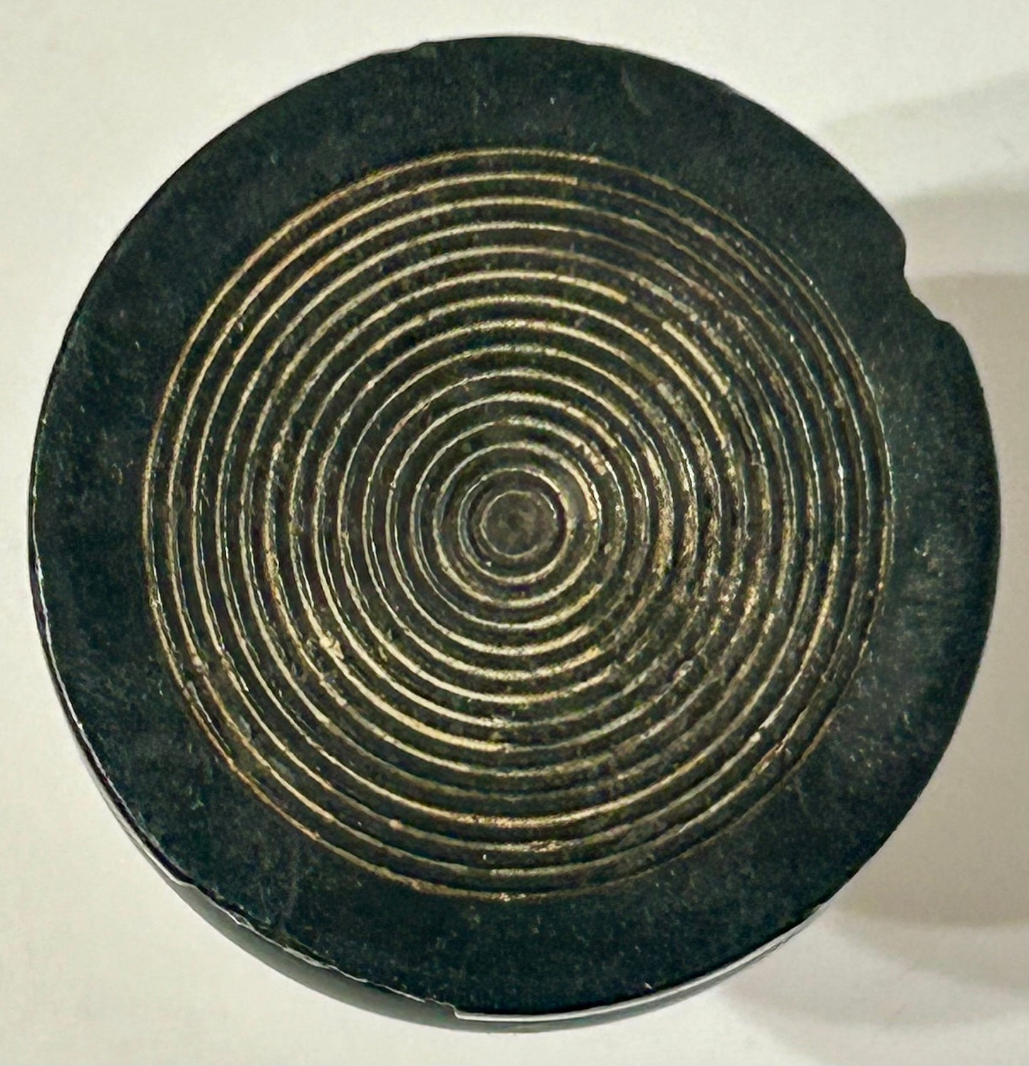 ANTIQUE MATCH HOLDER OF GUTTA PERCHA AND BONE