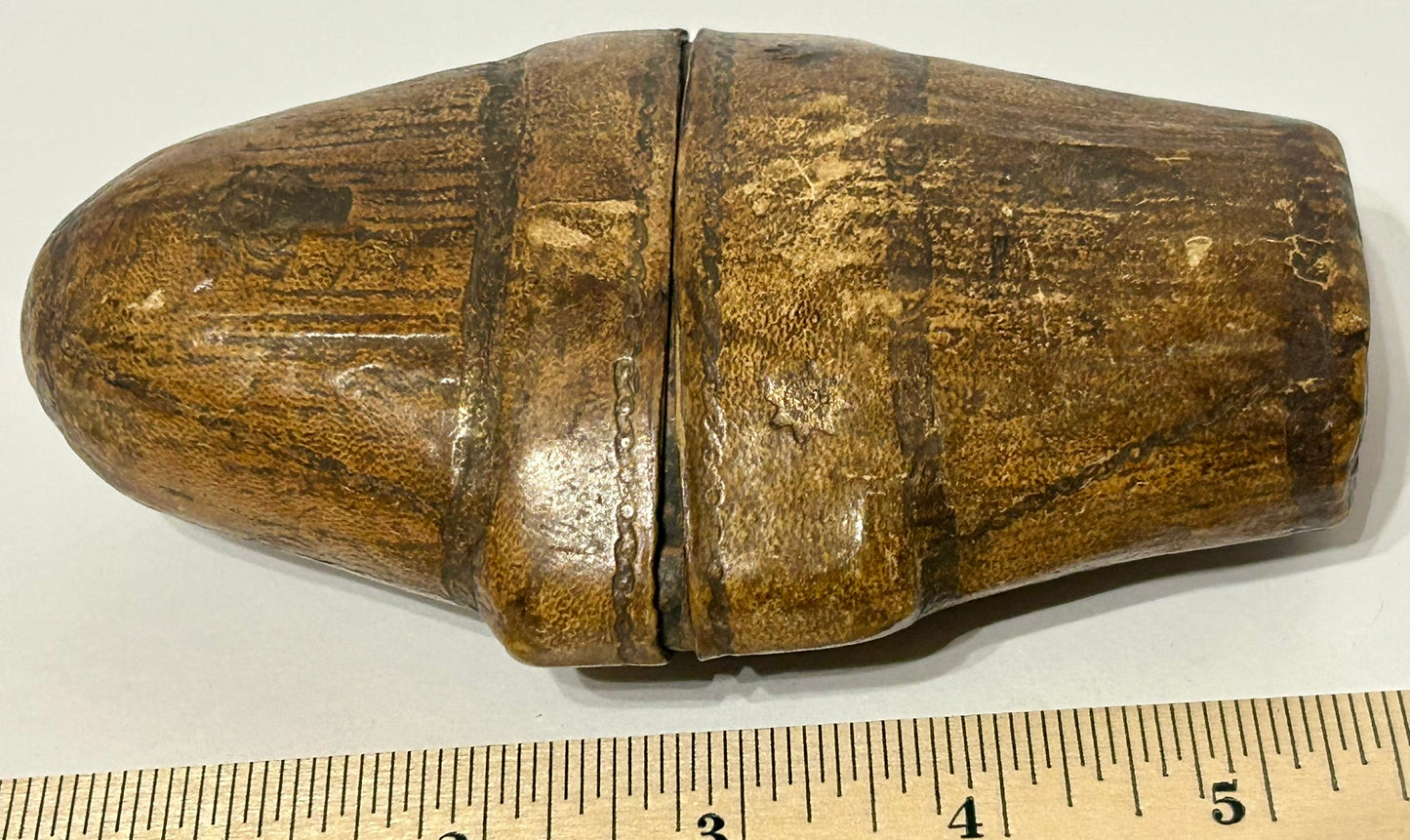 ANTIQUE 18TH CENTURY BOX FROM COLLECTION OF MARY GOULD FAMOUS EARLY AUTHOR ON WOODENWARE