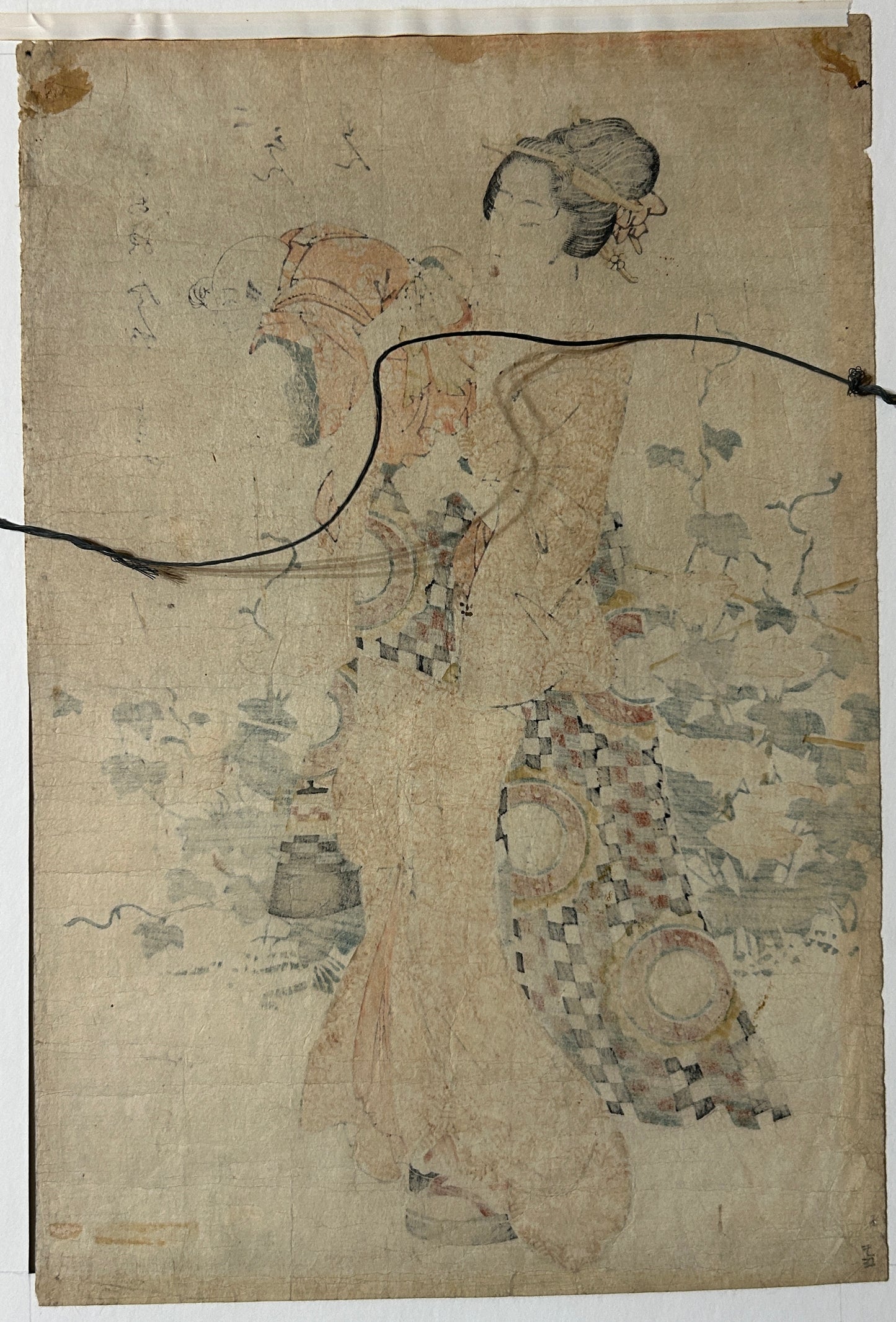 JAPANESE WOODBLOCK PRINT BY KIKUKAWA EIZAN 1787-1867