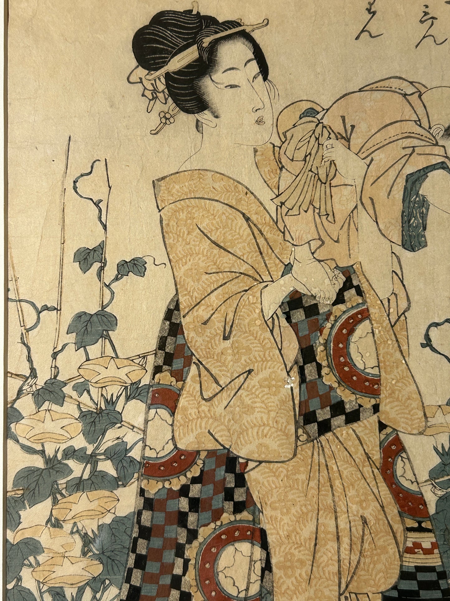 JAPANESE WOODBLOCK PRINT BY KIKUKAWA EIZAN 1787-1867
