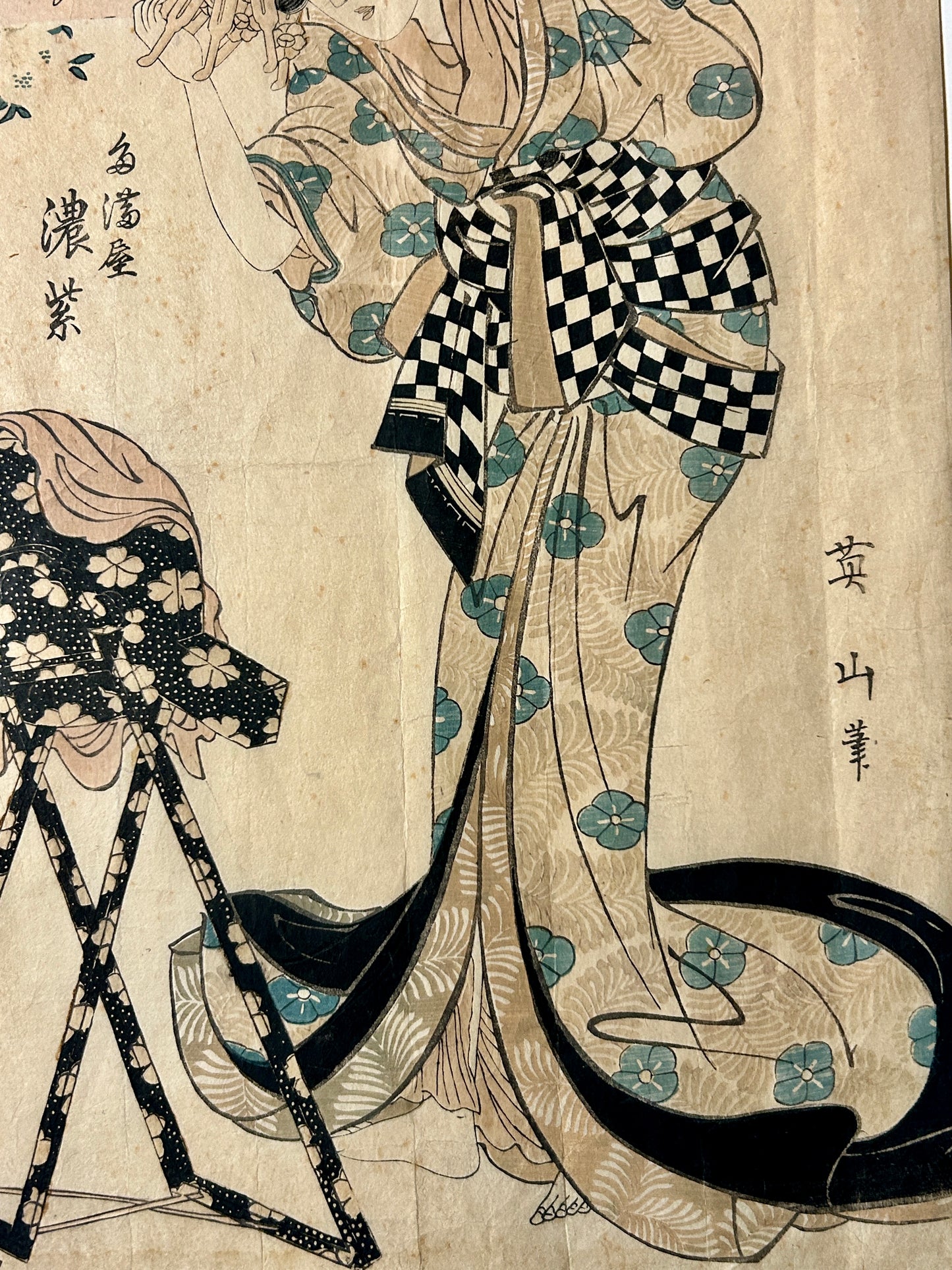 KIKUKAWA EIZAN 1787-1867 JAPANESE WOODBLOCK PRINT