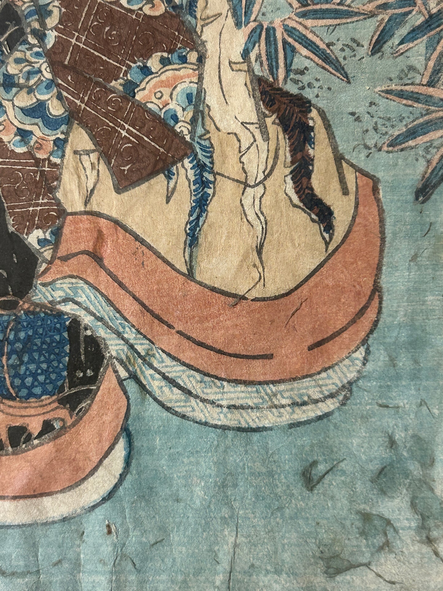 JAPANESE WOODBLOCK PRINT BY TOYOKUNI II OR KUNISADA OF GEISHA GIRLS