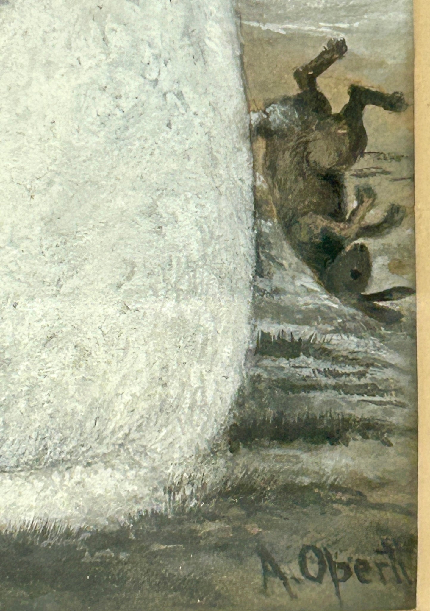 ALBERT JASPER OPERTI ORIGINAL ART FOR PEARY'S ARCTIC TRIP