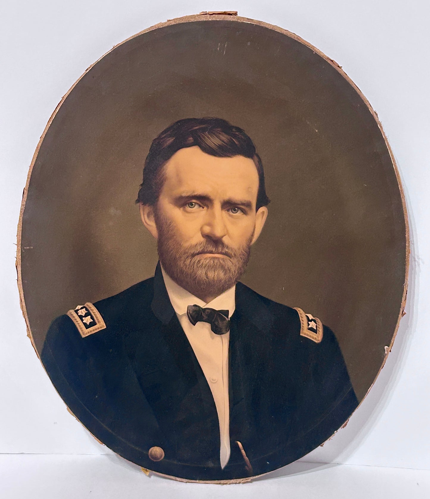 U. S. GRANT 1866 COLOR CHROMOLITHOGRAPH ON CANVAS