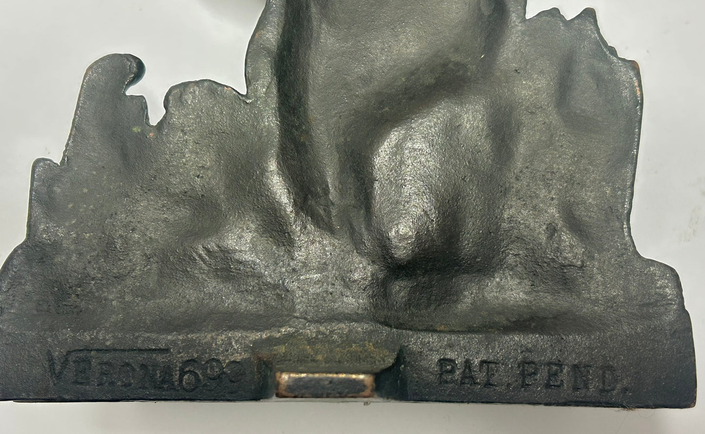 ELEPHANT ON HIND LEGS  COPPER PLATED ANTIQUE DOORSTOP