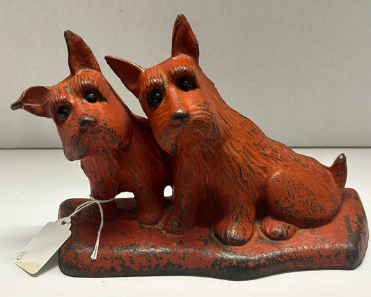 ANTIQUE SCOTTY DOGS DOOR STOP