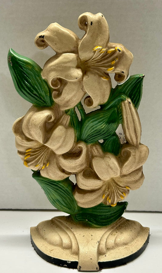 TIGER LILIES CAST IRON DOOR STOP