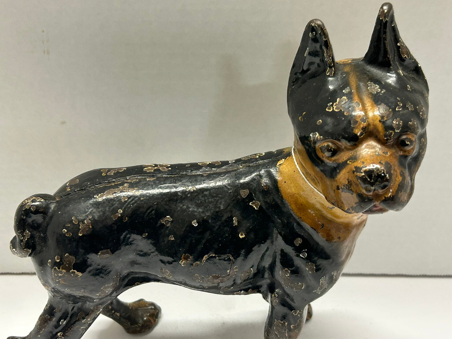 CAST IRON BOSTON TERRIER ANTIQUE DOORSTOP