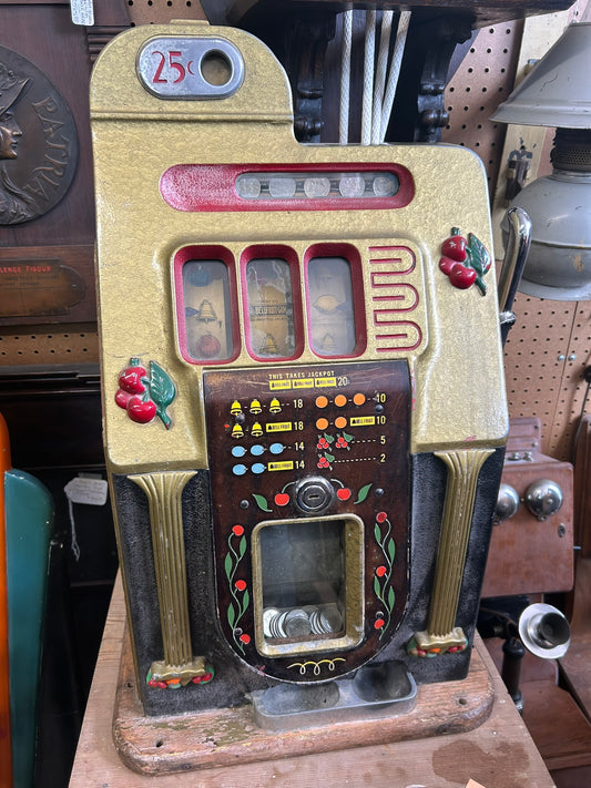 EARLY MILLS QUARTER SLOT MACHINE