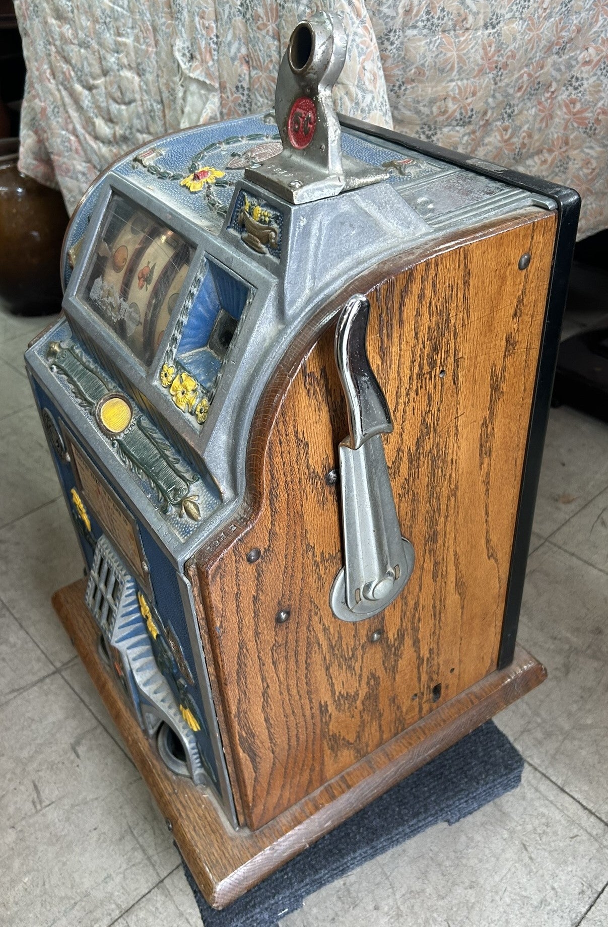 NICKEL PACE EARLY SLOT MACHINE IN GREAT CONDITION