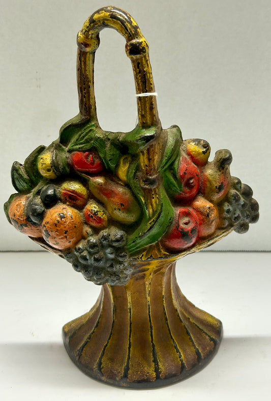 CAST IRON DOORSTOP FRUIT BASKET