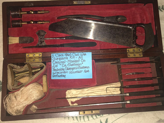 IDENTIFIED CIVIL WAR SURGEONS MEDICAL KIT