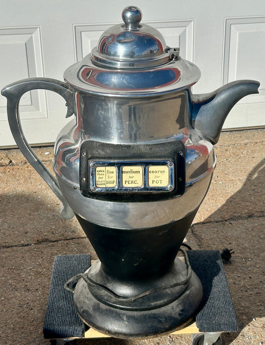 FIGURAL COFFEE GRINDER BY AMERICAN DUPLEX SHAPED LIKE COFFEE POT