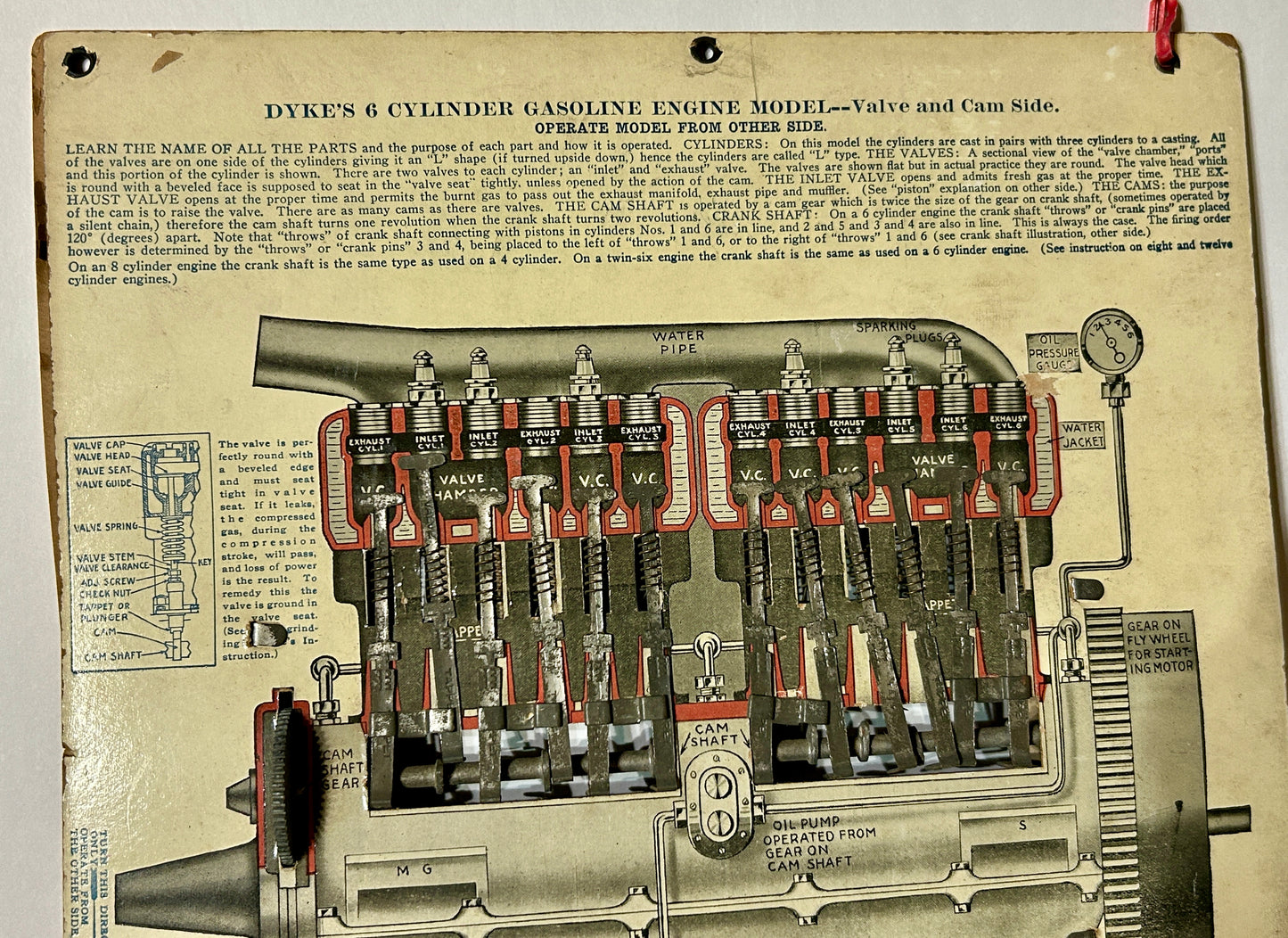 DYKE'S WORKING MODELS OF GASOLINE ENGINES PAT. 1909 AND 1916