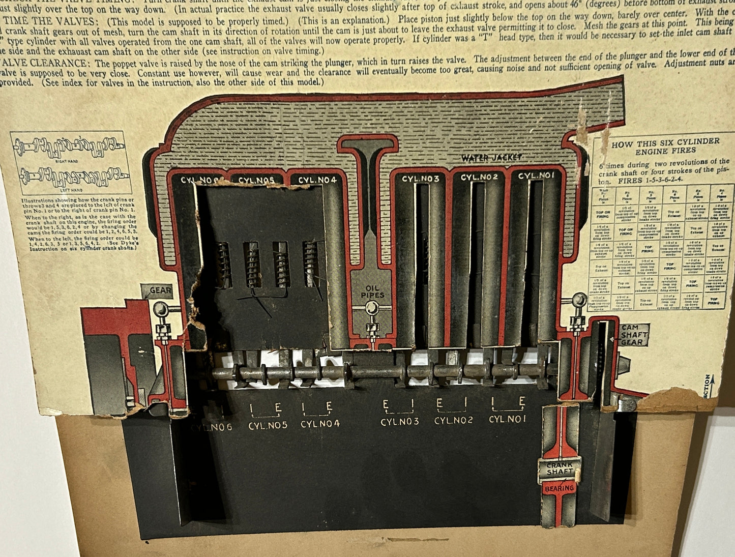 DYKE'S WORKING MODELS OF GASOLINE ENGINES PAT. 1909 AND 1916