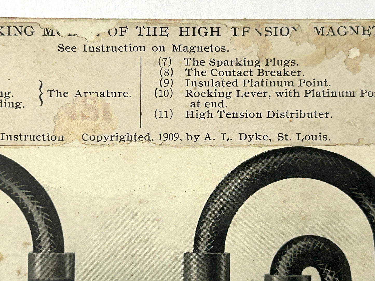 DYKE'S WORKING MODELS OF GASOLINE ENGINES PAT. 1909 AND 1916