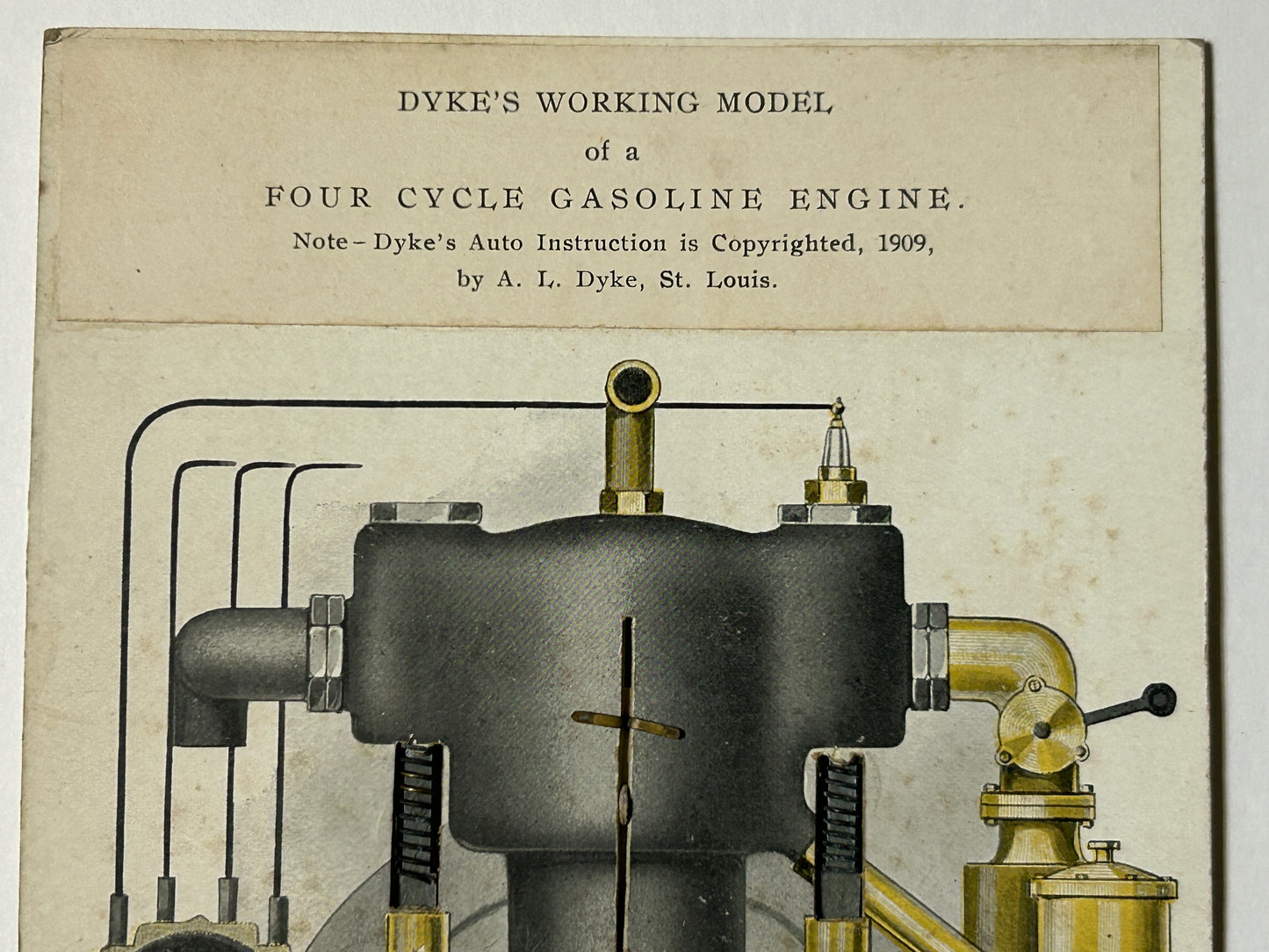 DYKE'S WORKING MODELS OF GASOLINE ENGINES PAT. 1909 AND 1916