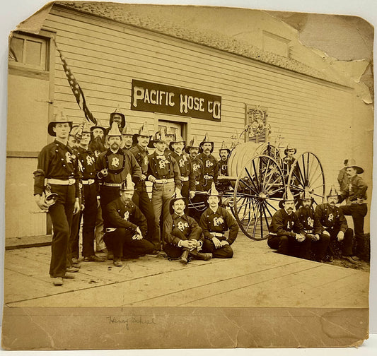 FIRE COMPANY EARLY PHOTOGRAPH OF PACIFIC HOSE IN GRAND ISLAND, NEBRASKA