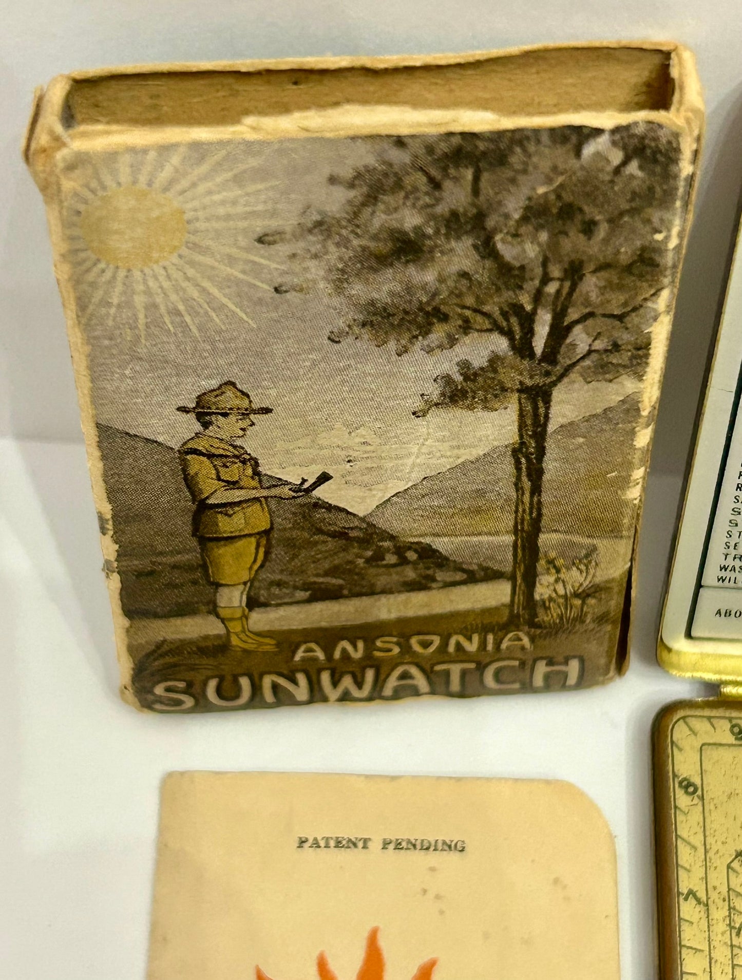 ANSONIA SUN WATCH WITH ORIGINAL BOX AND INSTRUCTIONS 1921