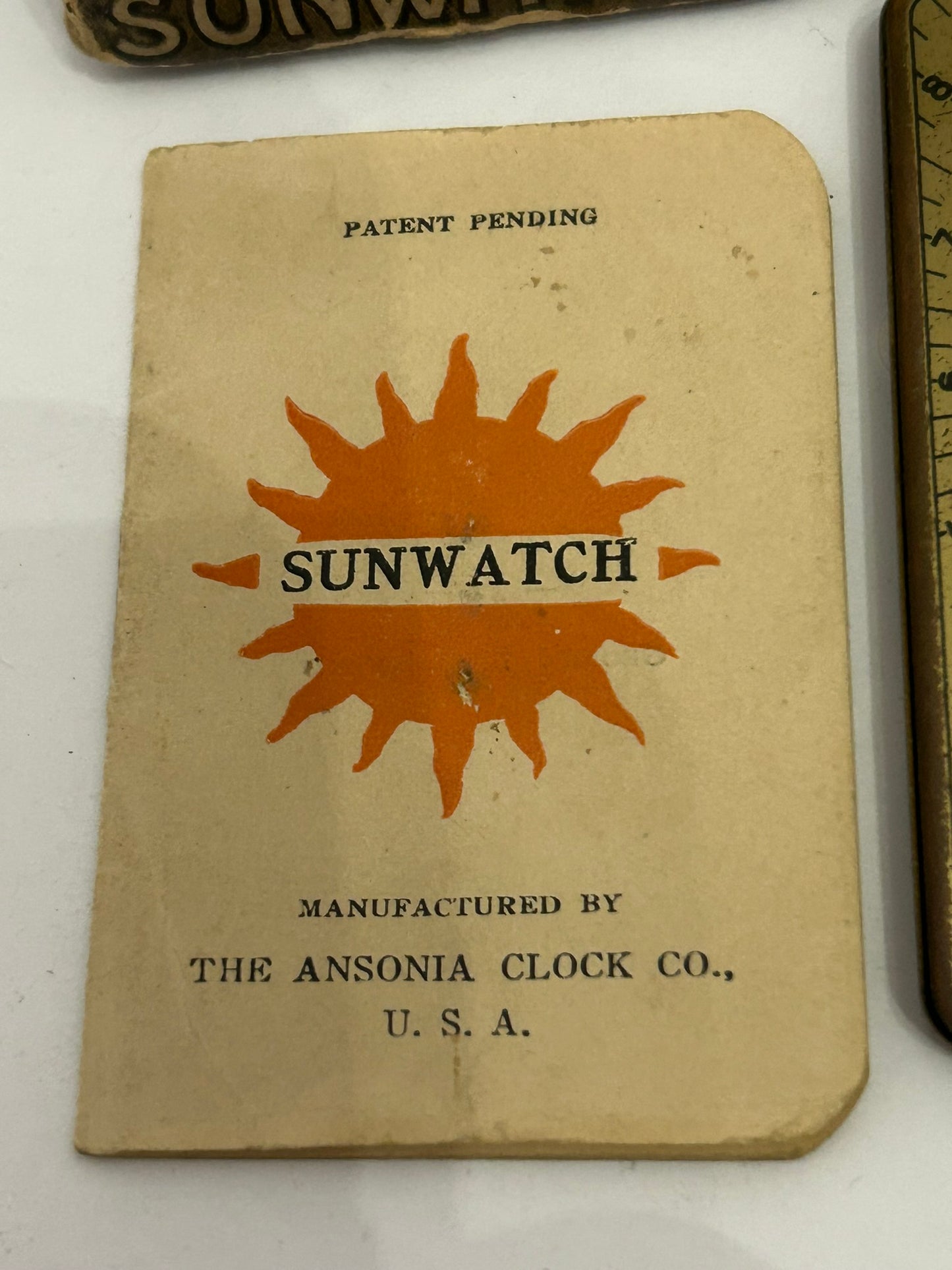 ANSONIA SUN WATCH WITH ORIGINAL BOX AND INSTRUCTIONS 1921