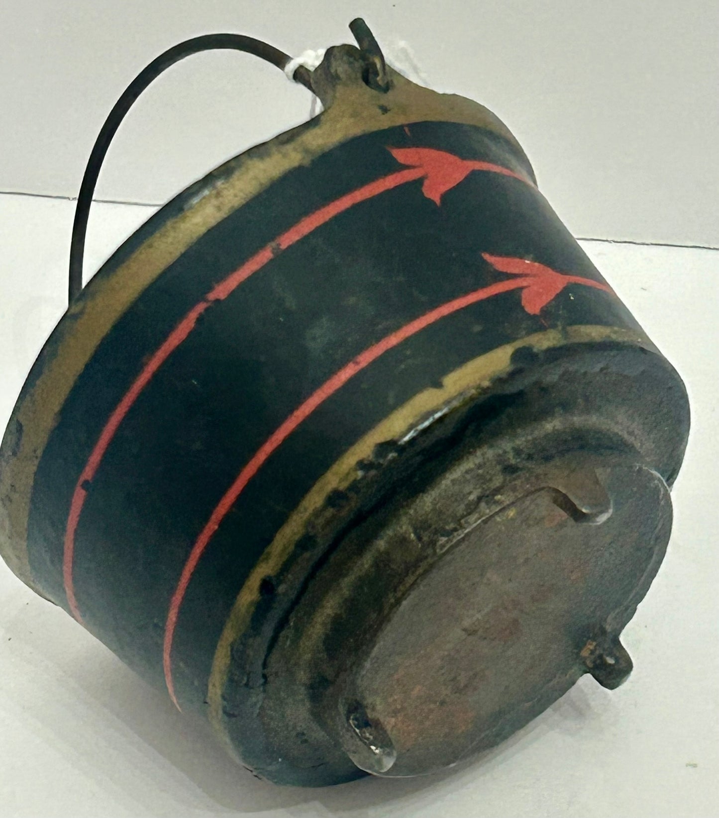 ANTIQUE MINI DECORATED IRON KETTLE