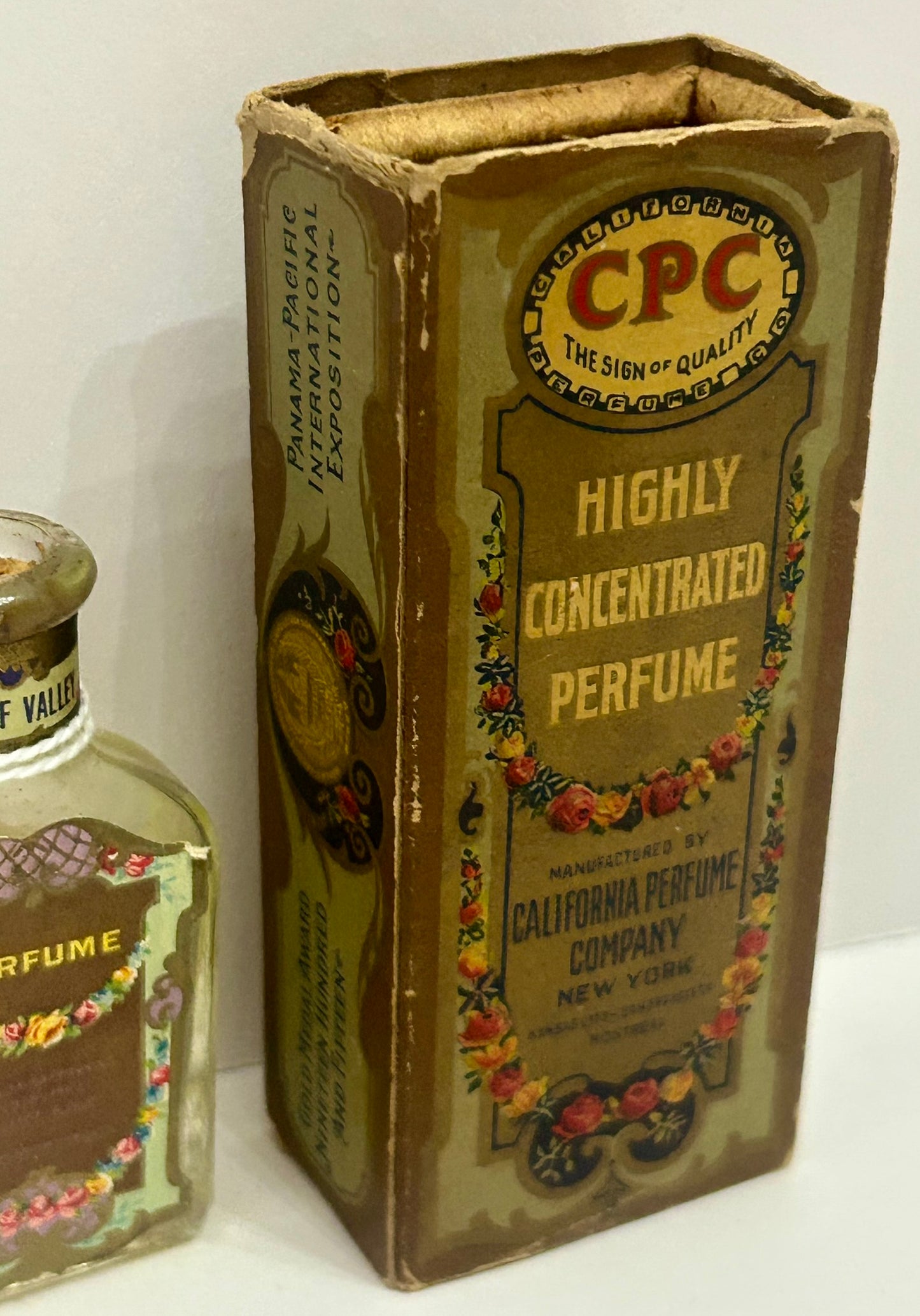 CALIFORNIA PERFUME BOTTLE AND BOX
