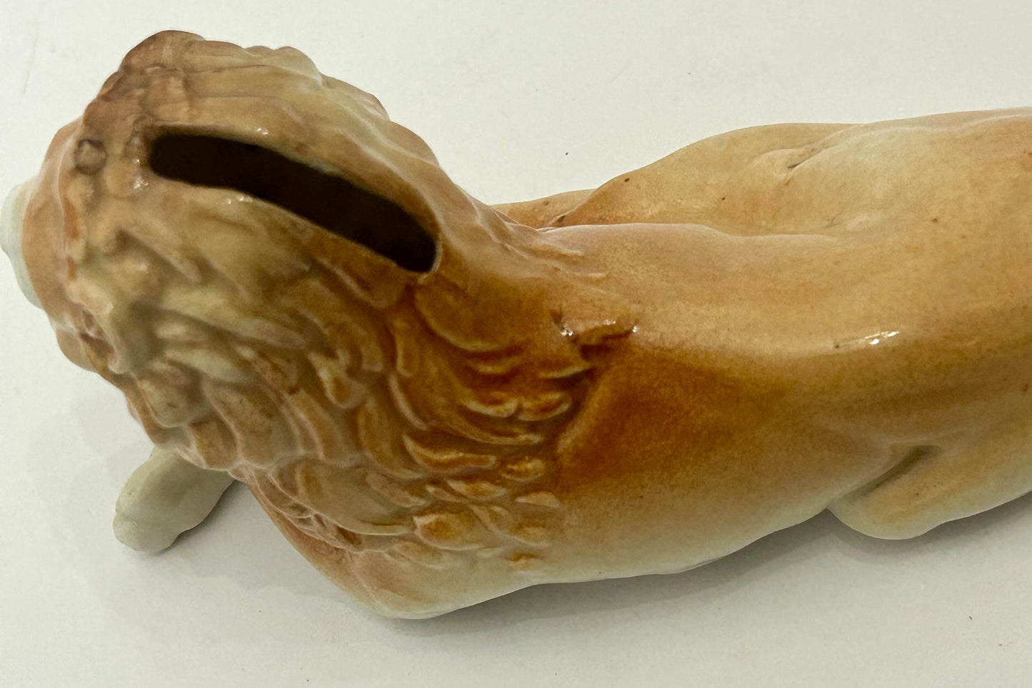 LION FIGURAL ANTIQUE CHINA BANK