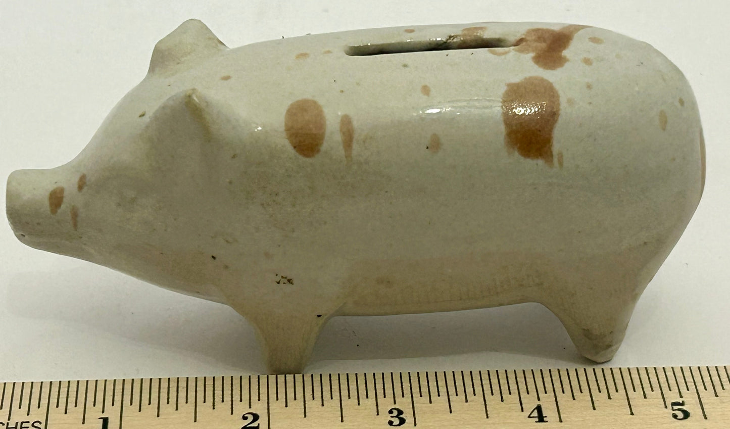 ANTIQUE POTTERY PIG BANK