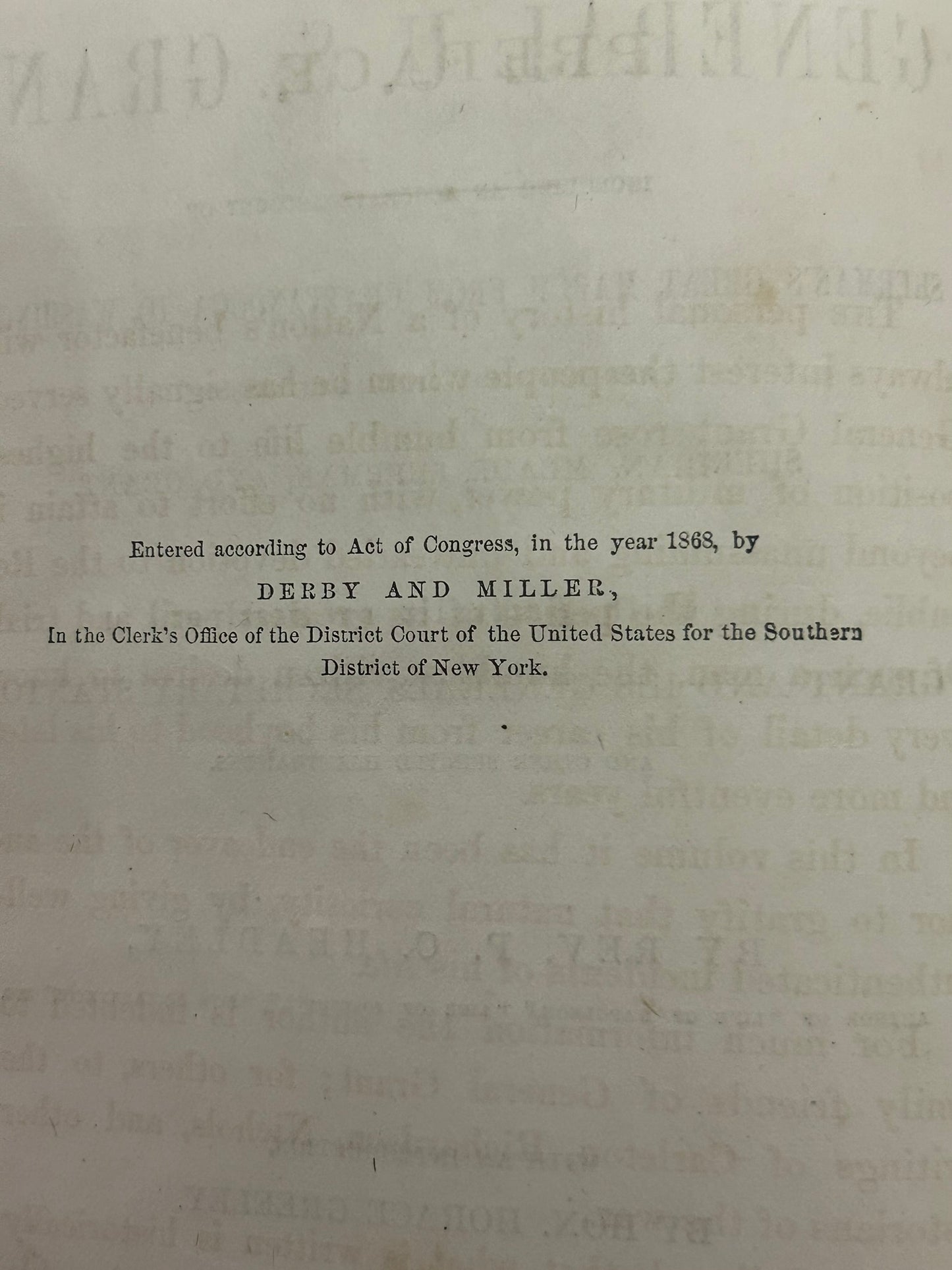 THE LIFE AND CAMPAIGNS OF GENERAL U.S. GRANT 1868 LEATHER FIRST EDITION BOOK