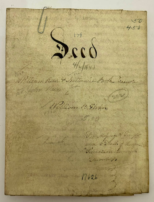 1809 VELLUM INDENTURE FROM MONTGOMERY COUNTY PENNSYLVANIA