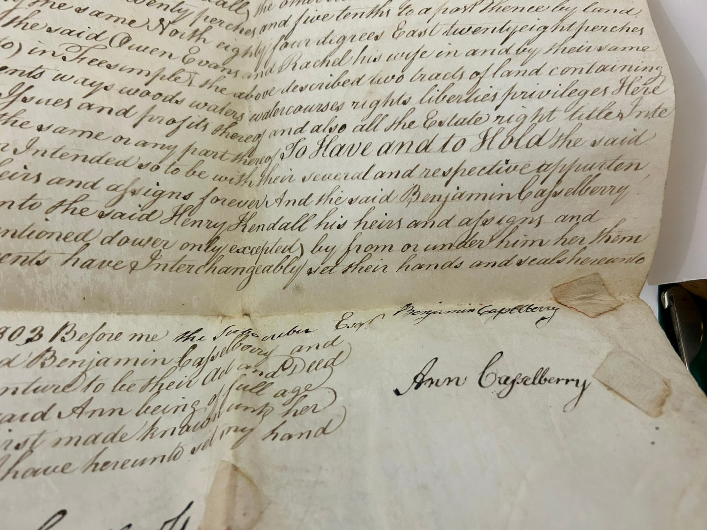 1803 VELLUM INDENTURE FROM MONTGOMERY COUNTY PENNSYLVANIA