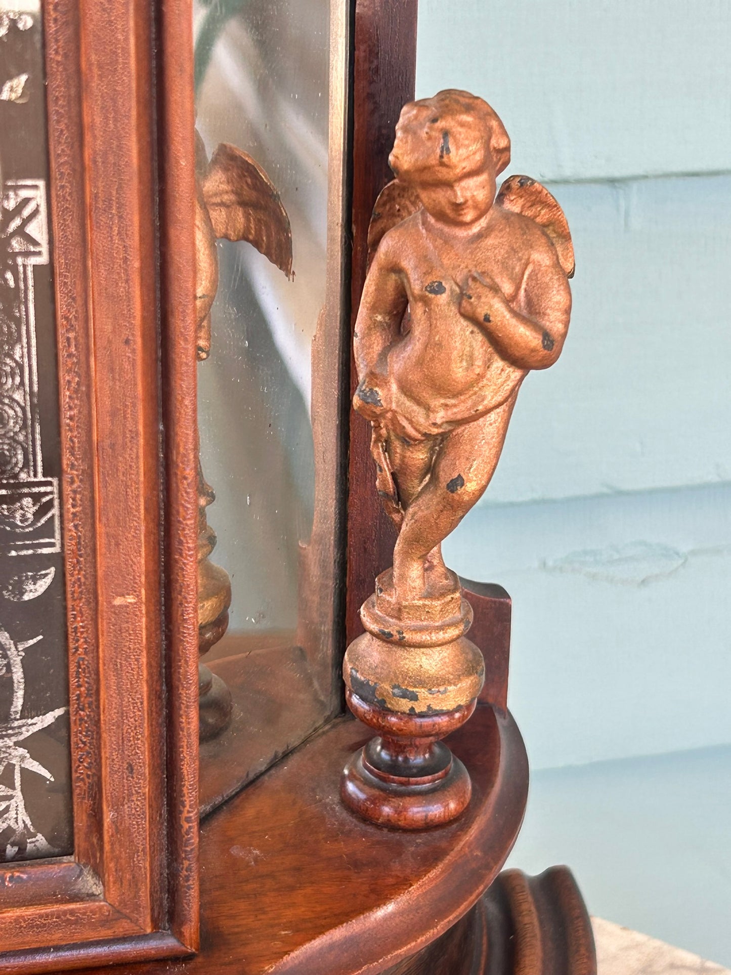 ANSONIA TRIUMPH MIRRORED CLOCK