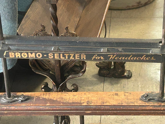 BROMO SELTZER ADVERTISING PAPER RACK ANTIQUE